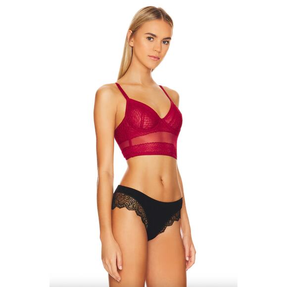 Cosabella - Sultra Underwire Bra - Sindoor Red - Lace Longline - Italian - Picture 4 of 6
